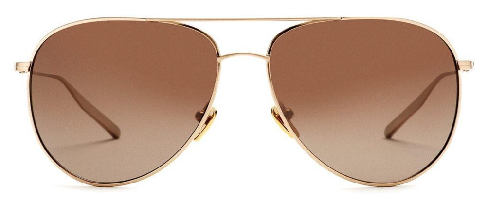 Alexander Daas - SALT Optics Francisco Sunglasses - Brushed Honey Gold & Brown Gradient - Front View