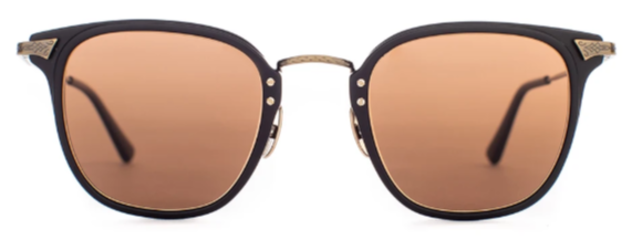 Alexander Daas - SALT Optics Hamilton Sunglasses - Matte Black &amp; Antique Gold - Front View