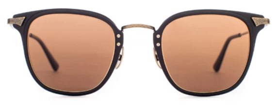 Alexander Daas - SALT Optics Hamilton Sunglasses - Matte Black & Antique Gold - Front View