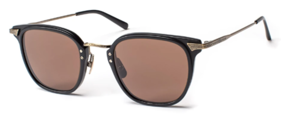 Alexander Daas - SALT Optics Hamilton Sunglasses - Matte Black &amp; Antique Gold - Side View