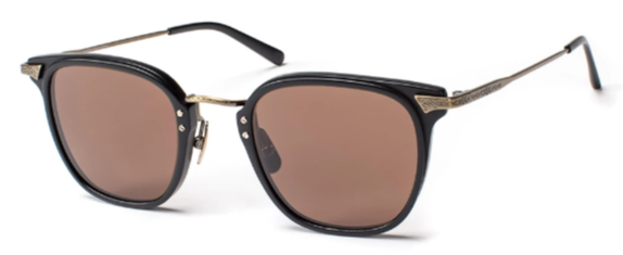 Alexander Daas - SALT Optics Hamilton Sunglasses - Matte Black & Antique Gold - Side View