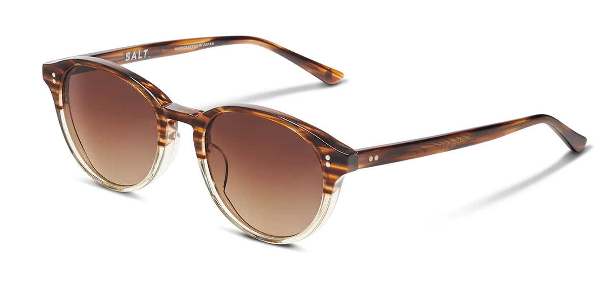 Alexander Daas - SALT Optics Jefferson Sunglasses - White Oak &amp; Brown Gradient - Side View