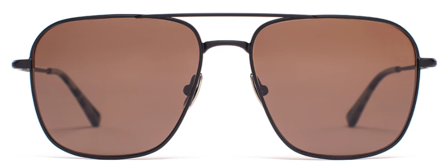 Alexander Daas - SALT Optics Leland Sunglasses - Black Sand &amp; Deep Brown - Front View