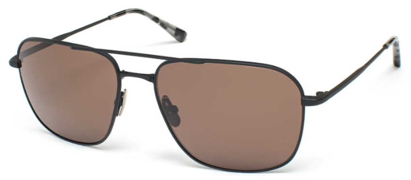 Alexander Daas - SALT Optics Leland Sunglasses - Black Sand &amp; Deep Brown - Side View