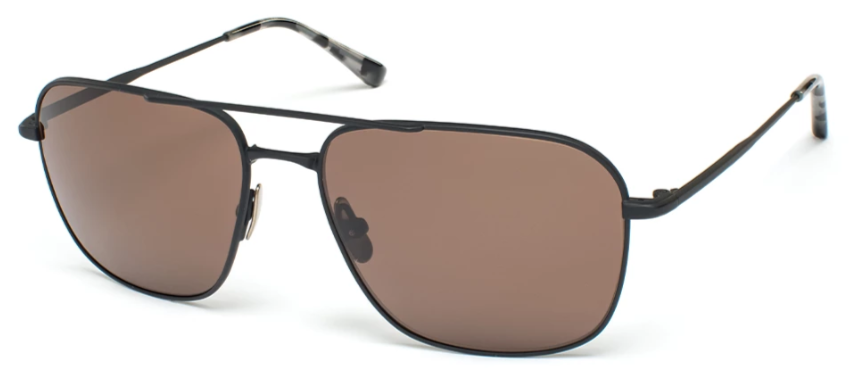 Alexander Daas - SALT Optics Leland Sunglasses - Black Sand & Deep Brown - Side View