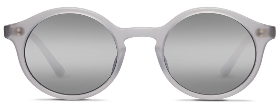 Alexander Daas - SALT Optics Lewis Sunglasses - Matte Smoke Grey &amp; Silver Half Flash - Front View