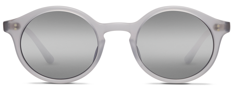 Alexander Daas - SALT Optics Lewis Sunglasses - Matte Smoke Grey & Silver Half Flash - Front View