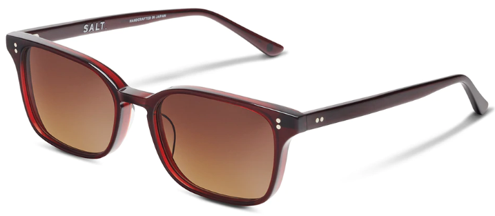 Alexander Daas - SALT Optics Livingston Sunglasses - Redwood &amp; Brown Gradient - Side View