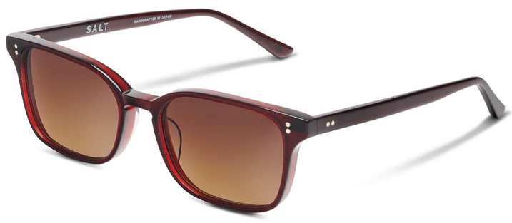 Alexander Daas - SALT Optics Livingston Sunglasses - Redwood & Brown Gradient - Side View