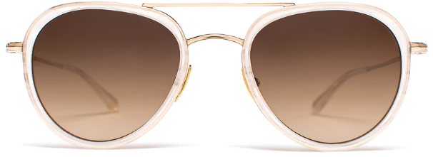 Alexander Daas - SALT Optics Lynch Sunglasses - White Gold &amp; Polarized Brown - Front View