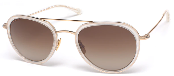 Alexander Daas - SALT Optics Lynch Sunglasses - White Gold &amp; Polarized Brown Gradient - Side View