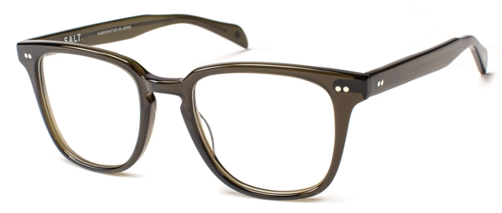 Alexander Daas - SALT Optics Nelken Eyeglasses - Dark Herb - Side View