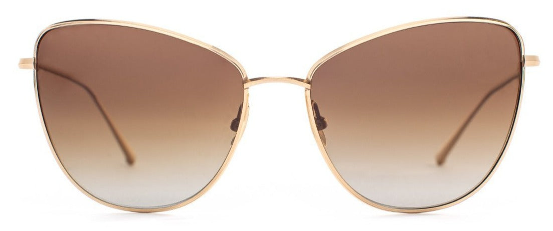 Alexander Daas - SALT Optics Sherri-Ann Sunglasses - Honey Gold & Polarized Brown Gradient - Front View