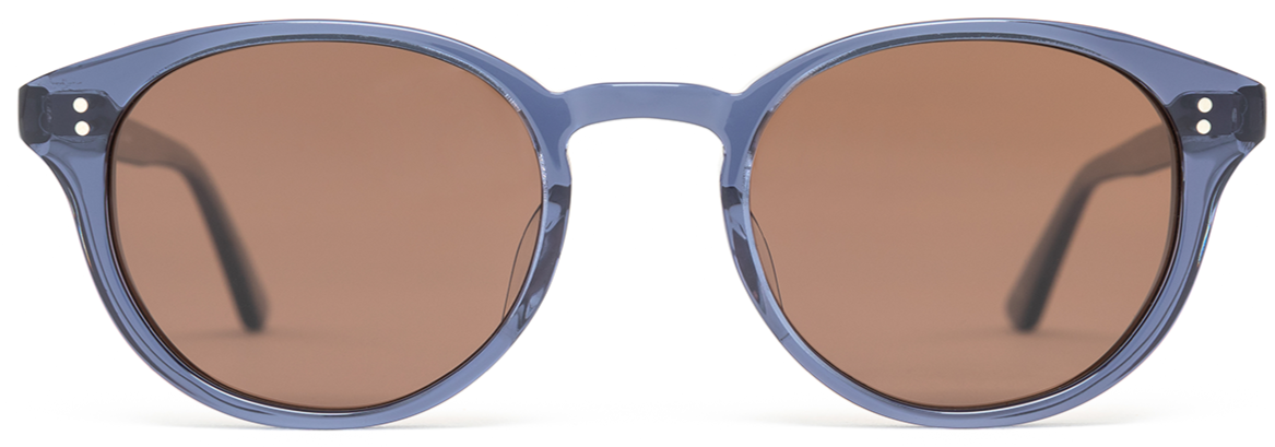 Alexander Daas - SALT Optics Spencer Sunglasses - Indigo Blue &amp; Deep Brown - Front View