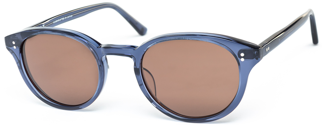 Alexander Daas - SALT Optics Spencer Sunglasses - Indigo Blue &amp; Deep Brown - Side View
