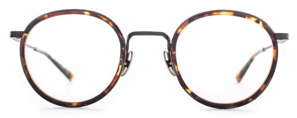 Alexander Daas - SALT Optics Theodore Eyeglasses - Black Sand & Bourbon Brown - Front View