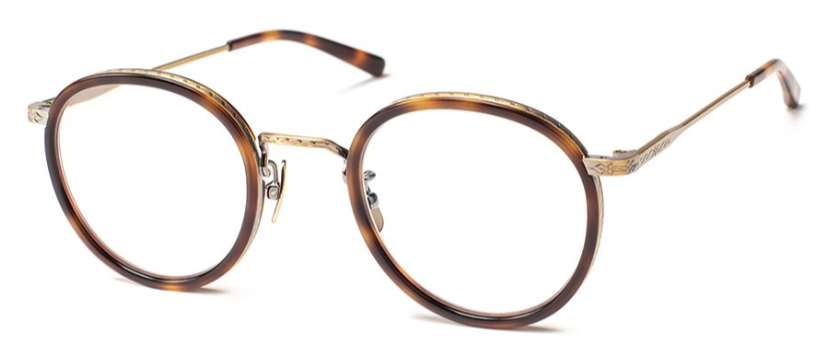 Alexander Daas - SALT Optics Theodore Eyeglasses - Black Sand & Bourbon Brown Havana - Side View