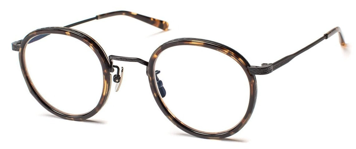 Alexander Daas - SALT Optics Theodore Eyeglasses - Black Sand & Bourbon Brown - Side View