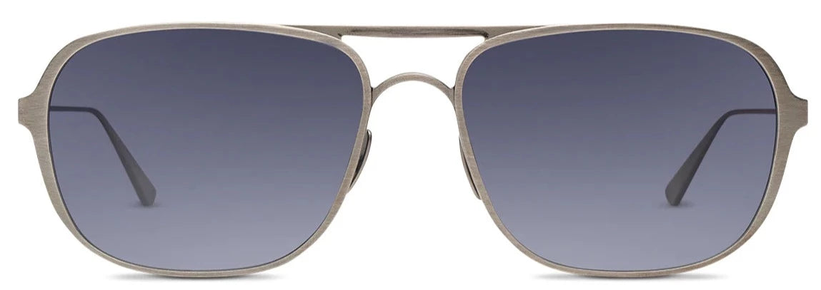 Alexander Daas - SALT Optics Yeager Sunglasses - Antique Silver &amp; Grey Gradient - Front View