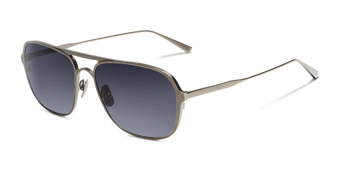 Alexander Daas - SALT Optics Yeager Sunglasses - Antique Silver &amp; Grey Gradient - Side View