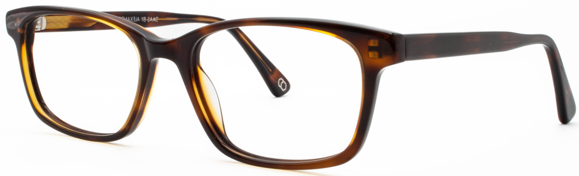 Alexander Daas - Sam Eyeglasses - Brown Stripe - Side View