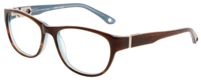 Alexander Daas - St. Margherita Eyeglasses - Blue & Brown - Side View