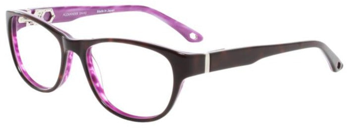 Alexander Daas - St. Margherita Eyeglasses - Tortoise &amp; Lavender - Side View