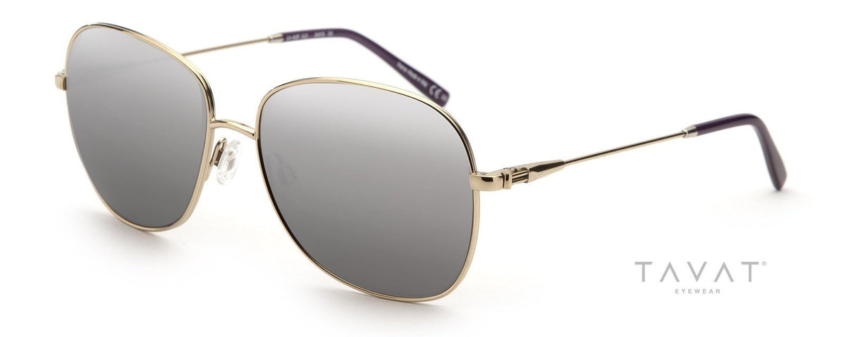 Alexander Daas - Tavat Amelia EX403T Sunglasses - Gold, Grey &amp; Silver - Side View