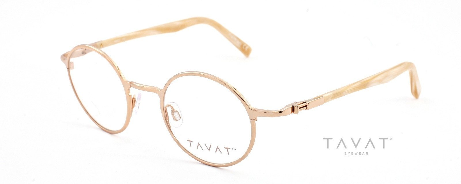 Alexander Daas - Tavat Harry EX217T Eyeglasses - Shiny Rose Gold & Champagne - Side View