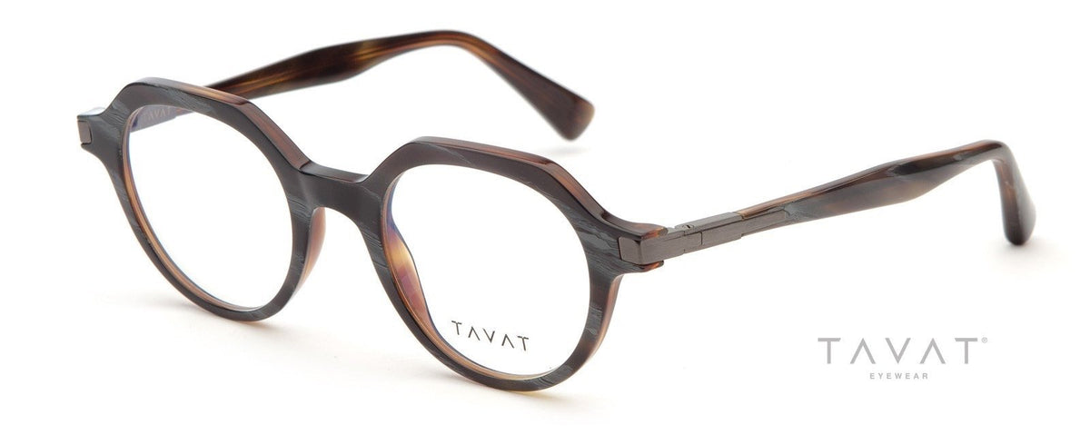 Alexander Daas - Tavat Lenno TT418 Eyeglasses - Blue Horn Havana - Side View