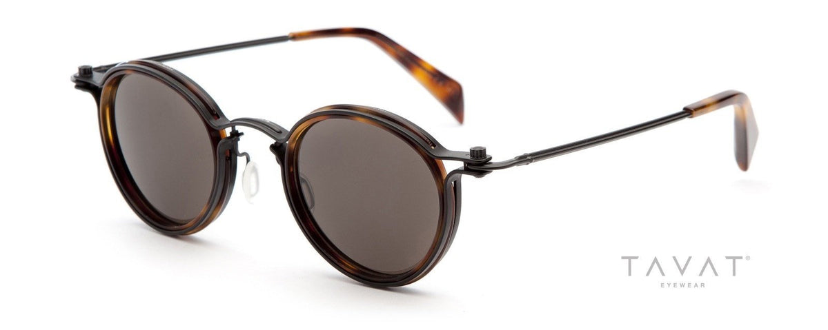 Alexander Daas - Tavat Soupcan Pantos C SC004 Sunglasses - Black Tokyo &amp; Havana Grey - Side View