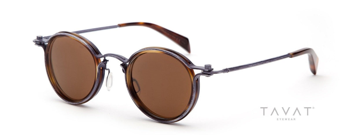 Alexander Daas - Tavat Soupcan Pantos C SC004 Sunglasses - Denim Blonde Havana &amp; Bronze - Side View