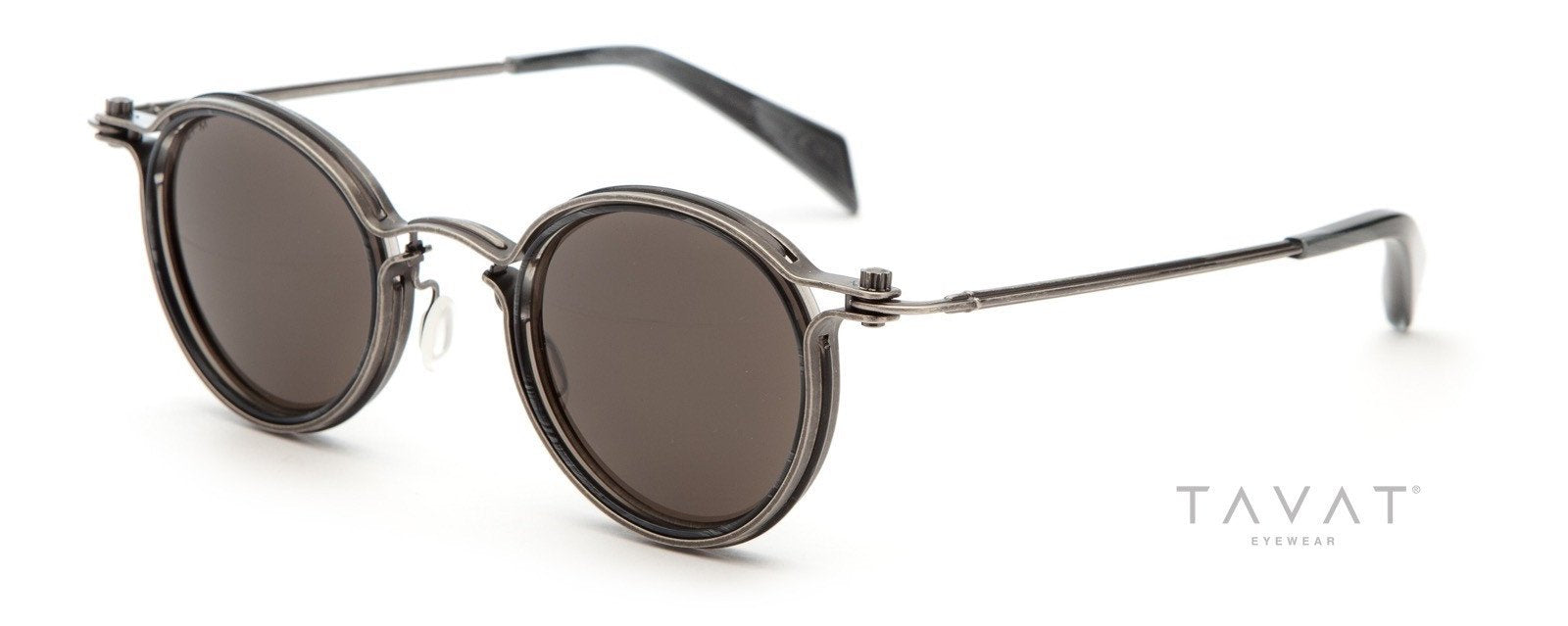 Alexander Daas - Tavat Soupcan Pantos C SC004 Sunglasses - Light Gun Grey & Horn Grey - Side View