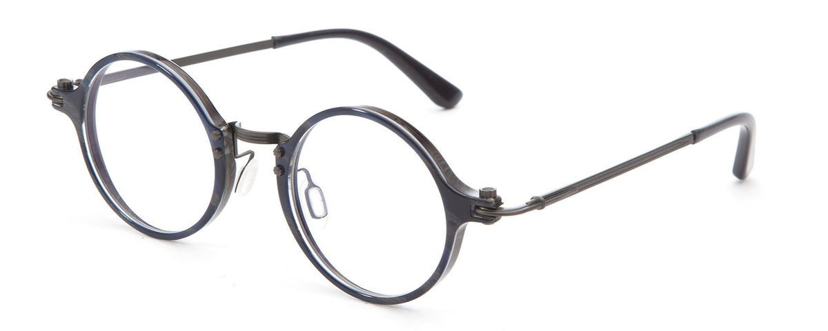 Alexander Daas - Tavat Soupcan Round A SC027 Eyeglasses - Blue Horn - Side View