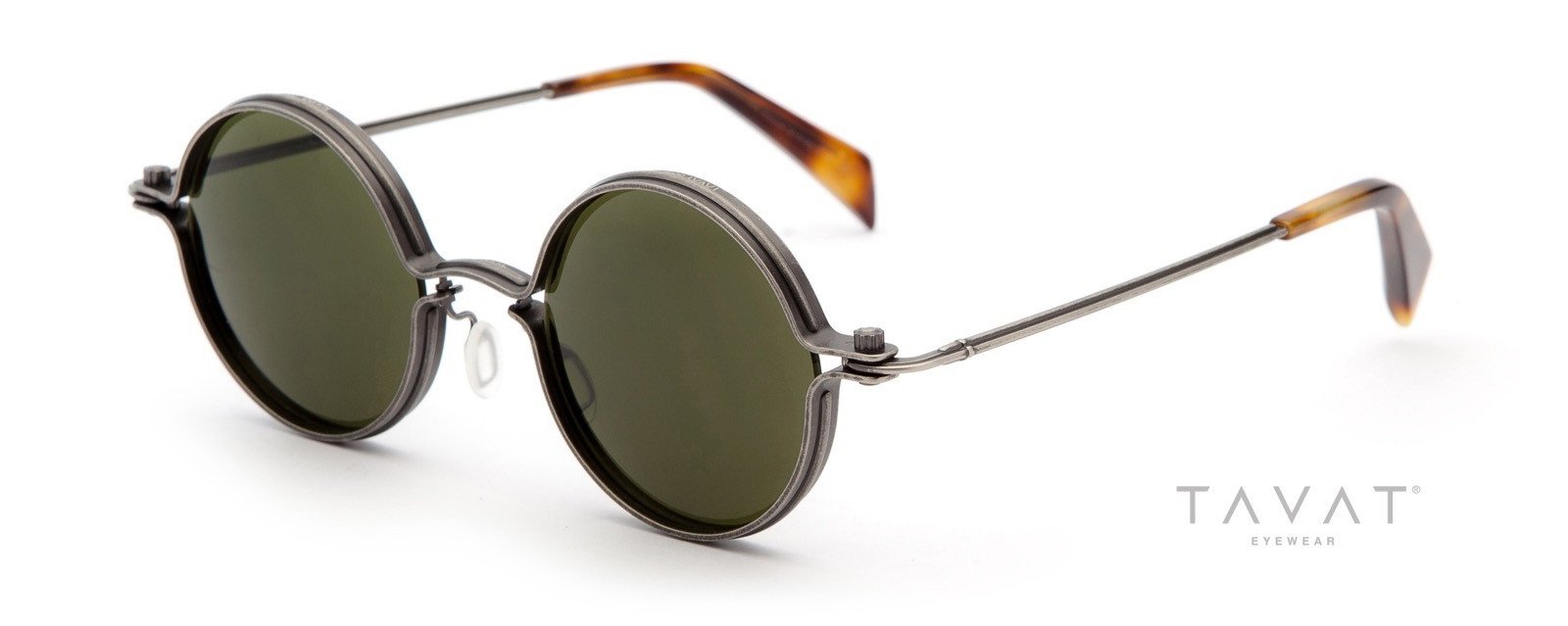 Alexander Daas - Tavat Soupcan Round M SC001 Sunglasses - Nickel Vintage Grey - Side View