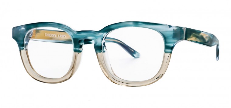 Alexander Daas - Thierry Lasry Dystopy 072 Eyeglasses - Beige & Turquoise - Side View