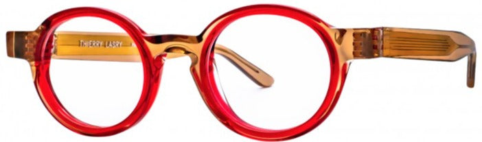 Alexander Daas - Thierry Lasry Energy Eyeglasses - Brown & Red - Side View