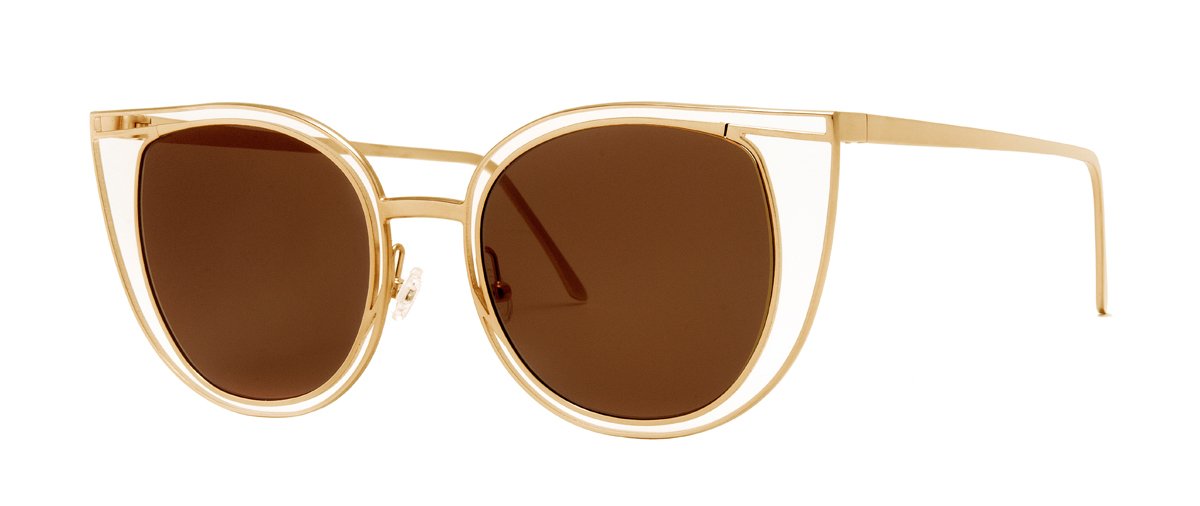 Alexander Daas - Thierry Lasry Eventually Sunglasses - Solid Brown Tint - Side View