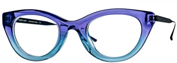 Alexander Daas - Thierry Lasry Jungly Eyeglasses - Translucent Purple &amp; Green Gradient - Front View