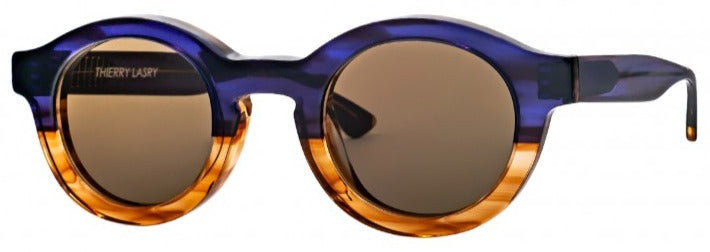 Alexander Daas - Thierry Lasry Olympy Sunglasses - Purple &amp; Brown - Side View