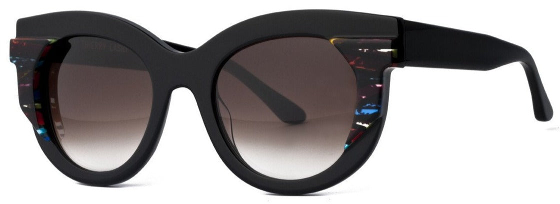 Alexander Daas - Thierry Lasry Slutty Sunglasses - Black & Multicolor Vintage Pattern - Side View