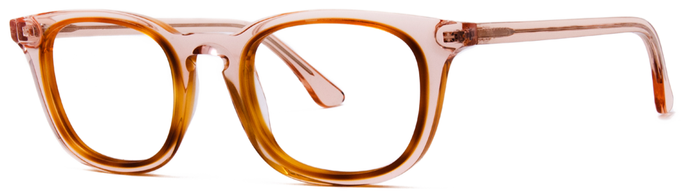 Alexander Daas - Thierry Lasry Soapy Eyeglasses - Translucent Pink Tortoise - Side View