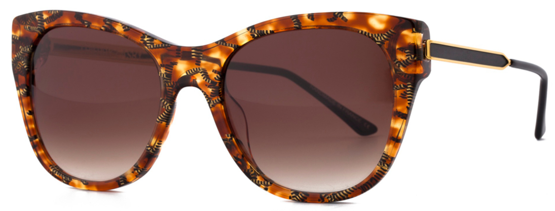 Alexander Daas - Thierry Lasry Strippy Sunglasses - Brown &amp; Gold Vintage - Side View