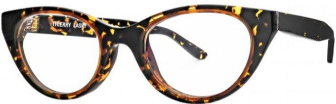 Alexander Daas - Thierry Lasry Teasy 724 Eyeglasses - Dark Tortoise &amp; Orange - Side View