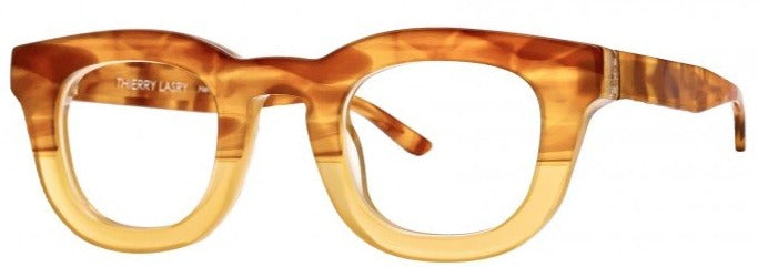 Alexander Daas - Thierry Lasry Thundery Eyeglasses - Brown Gradient - Side View