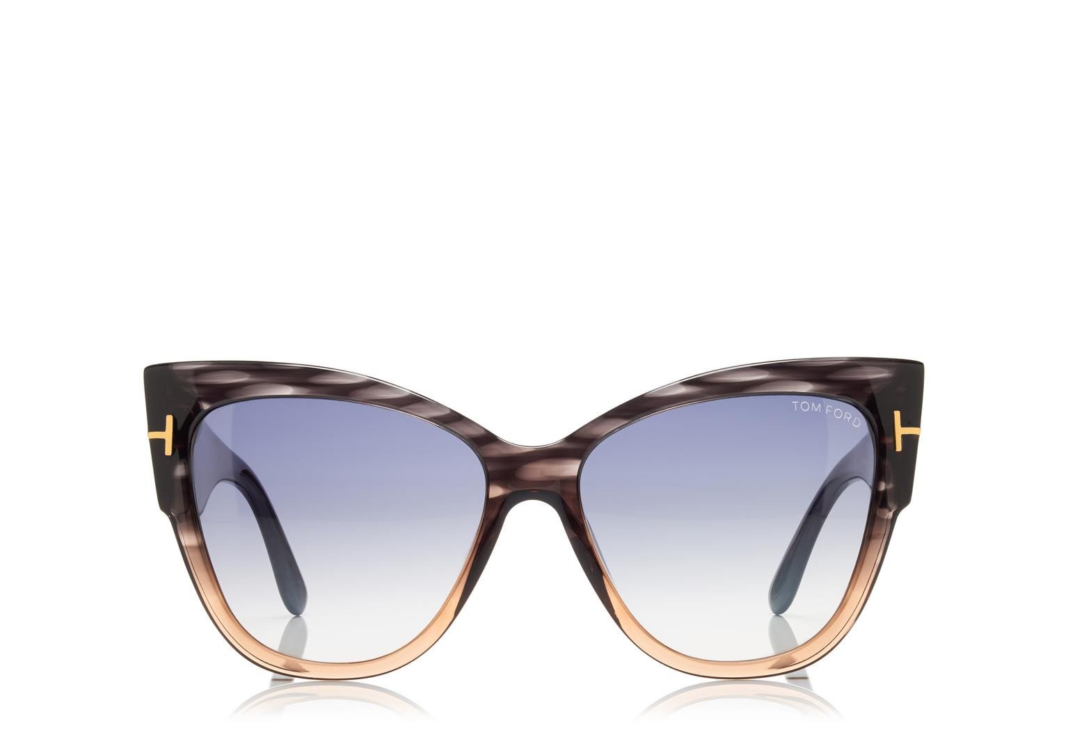 Alexander Daas - Tom Ford Anoushka FT0371 Sunglasses - Melange Grey & Peach - Front View