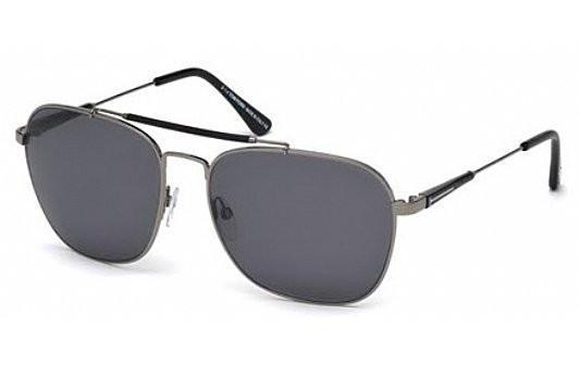 Alexander Daas - Tom Ford Edward FT0377 Sunglasses - Matte Gunmetal &amp; Smoke - Side View