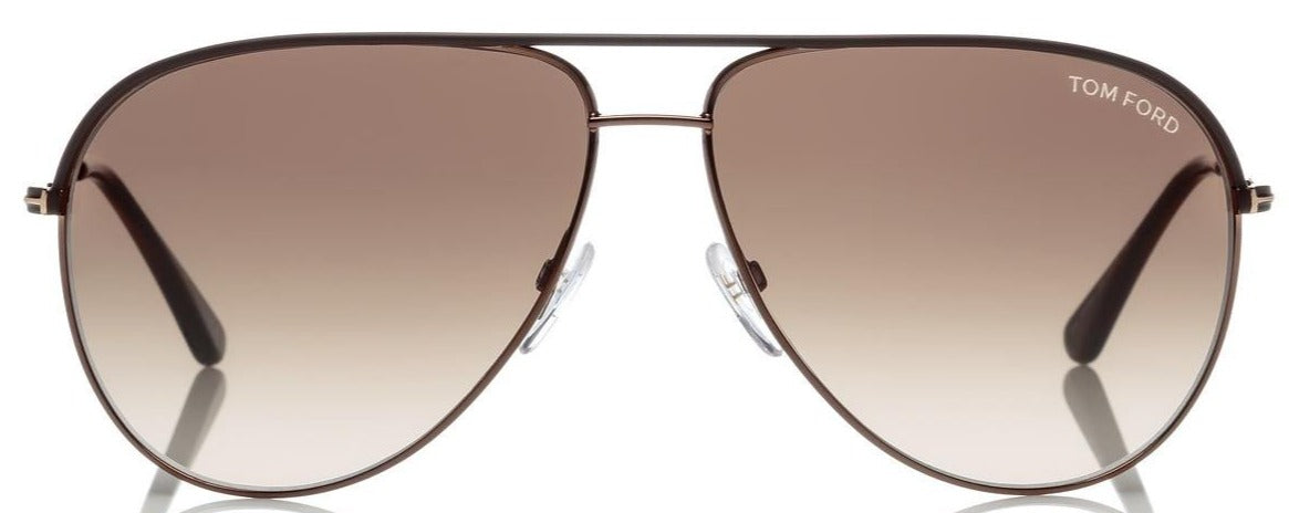 Alexander Daas - Tom Ford Erin FT0466 Sunglasses - Rose Gold &amp; Brown - Front View