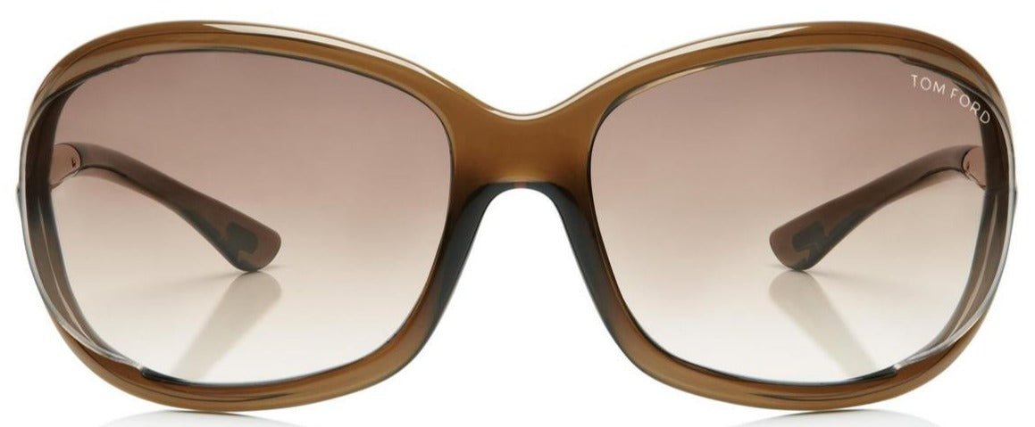 Alexander Daas - Tom Ford Jennifer FT0008 Sunglasses - Dark Brown - Front View