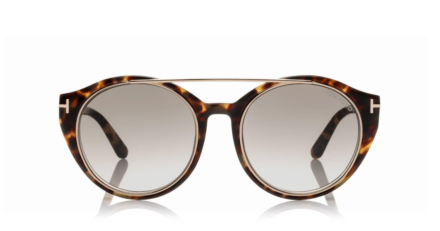 Alexander Daas - Tom Ford Joan FT0383 Sunglasses - Havana Violet - Fornt View